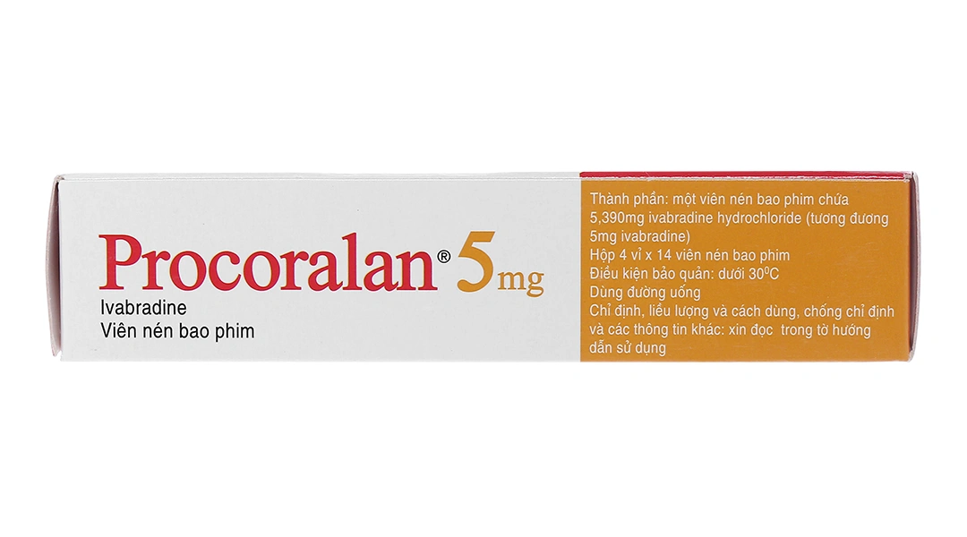 Procoralan 5mg trị đau thắt ngực, suy tim (4 vỉ x 14 viên) - 3