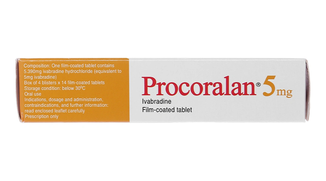 Procoralan 5mg trị đau thắt ngực, suy tim (4 vỉ x 14 viên) - 4