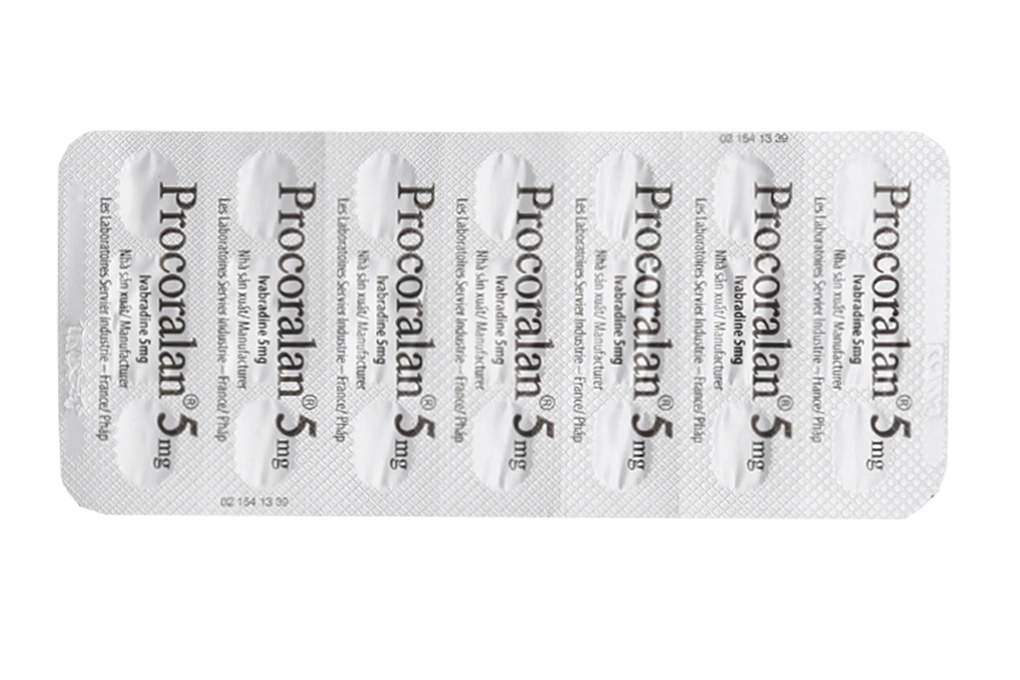 Procoralan 5mg trị đau thắt ngực, suy tim (4 vỉ x 14 viên) - 5