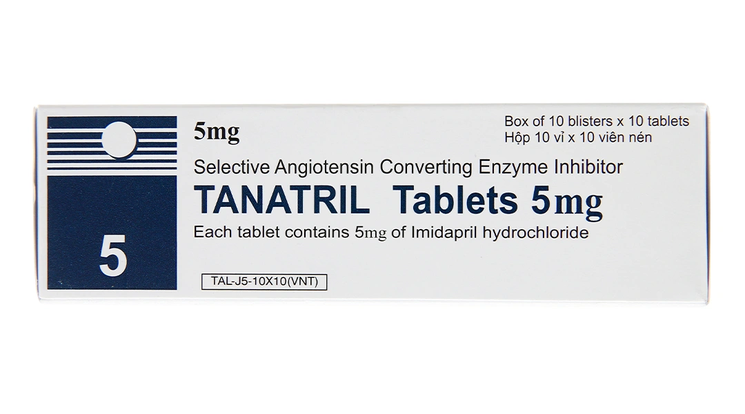 Tanatril Tablets 5mg trị tăng huyết áp (10 vỉ x 10 viên) - 2