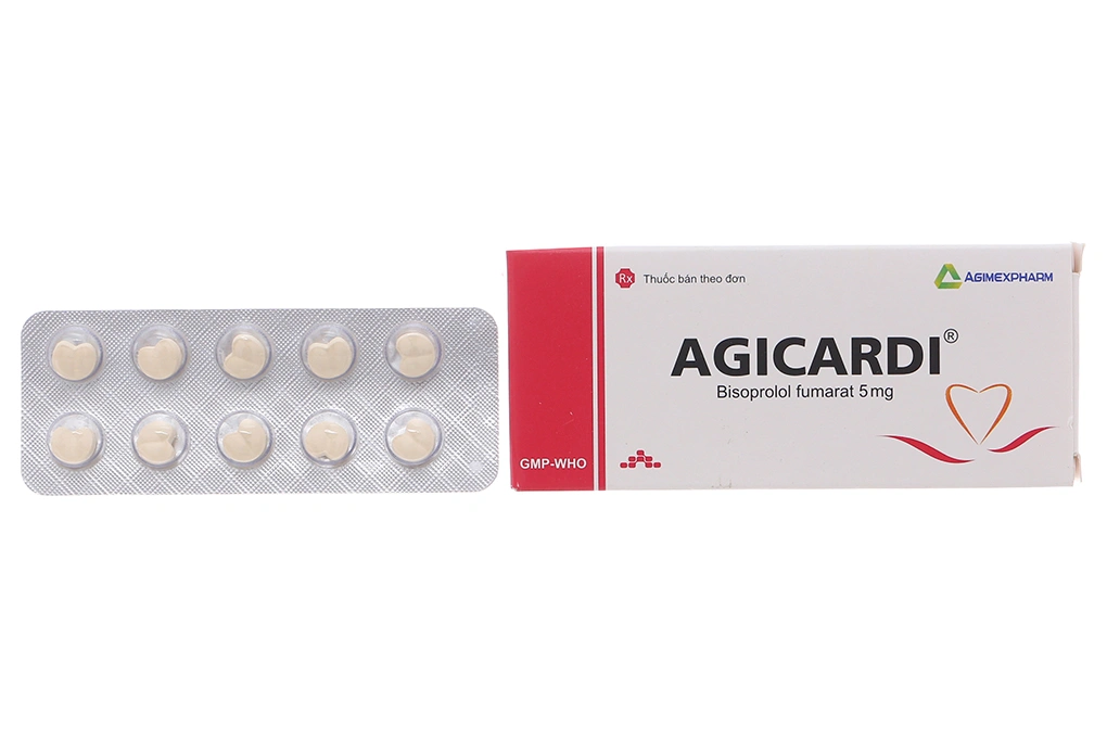 Agicardi 5mg trị tăng huyết áp, suy tim (3 vỉ x 10 viên) - 