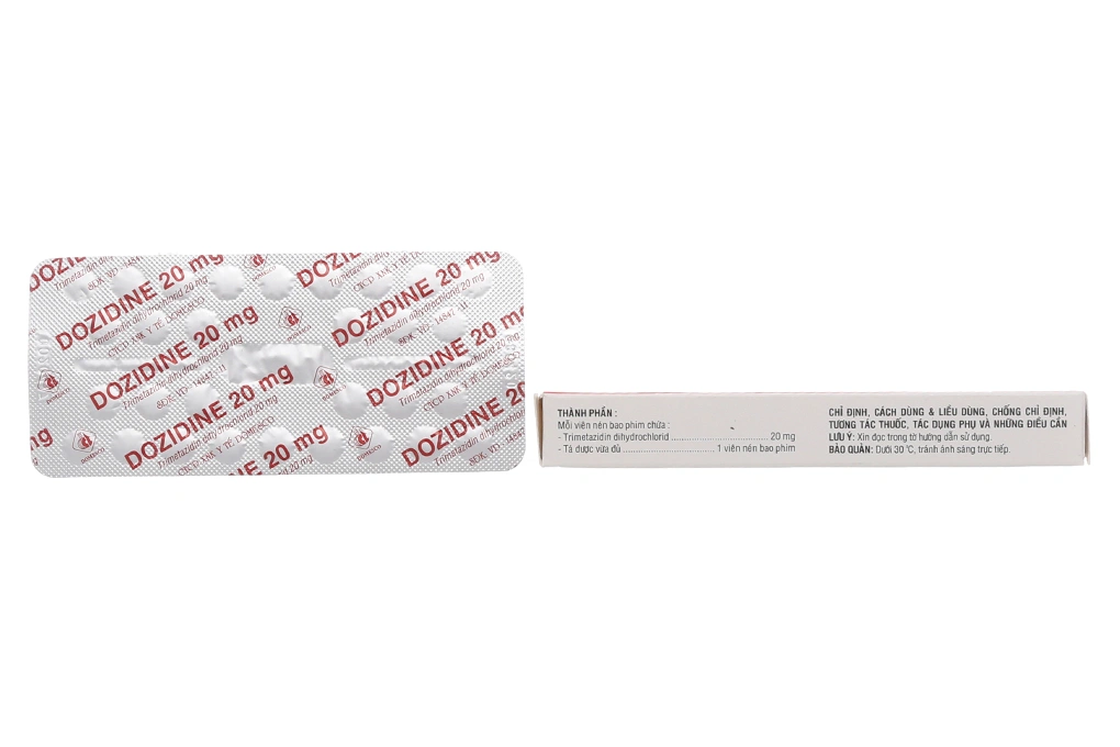Dozidine 20mg trị đau thắt ngực (2 vỉ x 30 viên) - 1