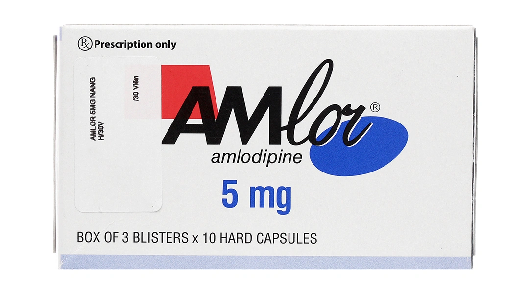 Amlor 5mg trị tăng huyết áp, bệnh mạch vành, đau thắt ngực (3 vỉ x 10 viên) - 10