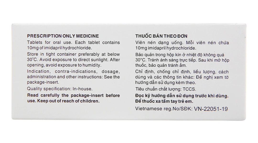 Tanatril Tablets 10mg trị tăng huyết áp (10 vỉ x 10 viên) - 2