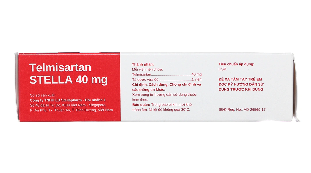 Telmisartan Stella 40mg trị tăng huyết áp, phòng ngừa bệnh tim mạch (3 vỉ x 10 viên) - 2
