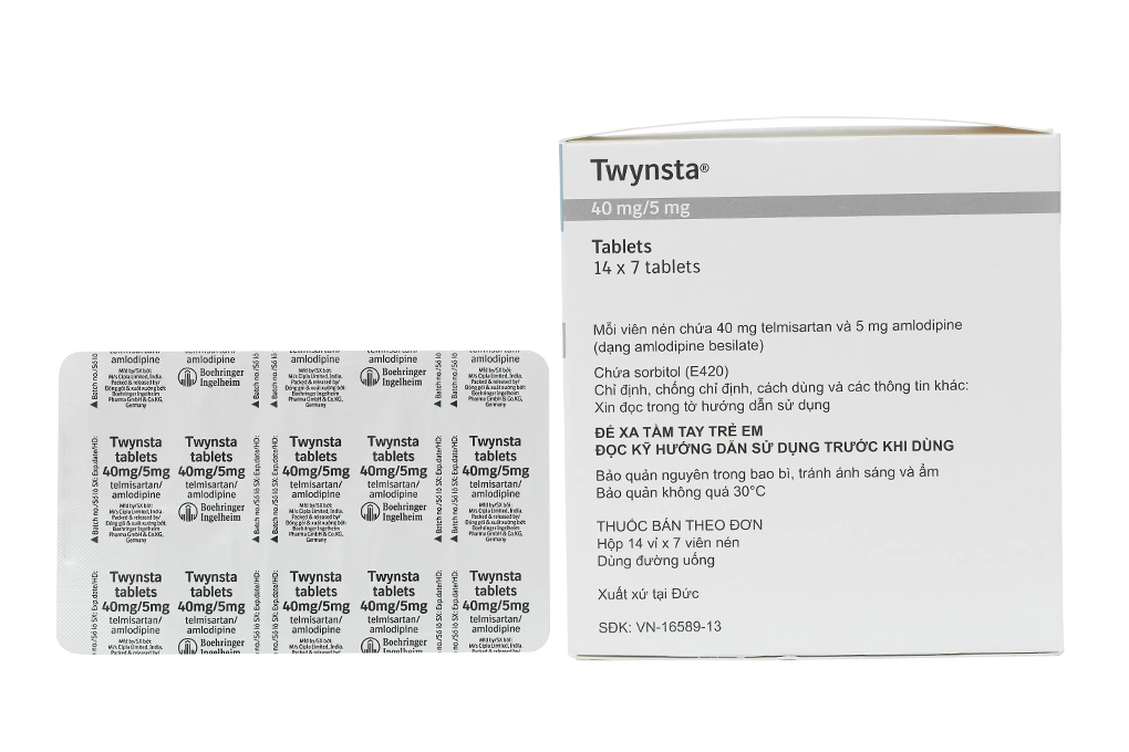 Twynsta 40mg/5mg điều trị tăng huyết áp (14 vỉ x 7 viên) - 1