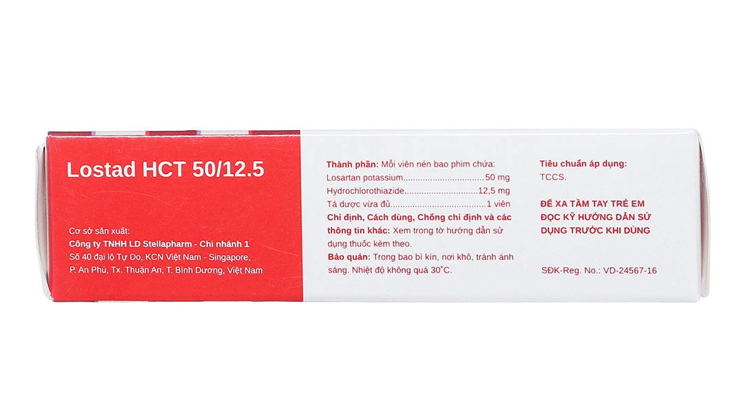 Lostad HCT 50/12.5 trị tăng huyết áp (3 vỉ x 10 viên) - 2