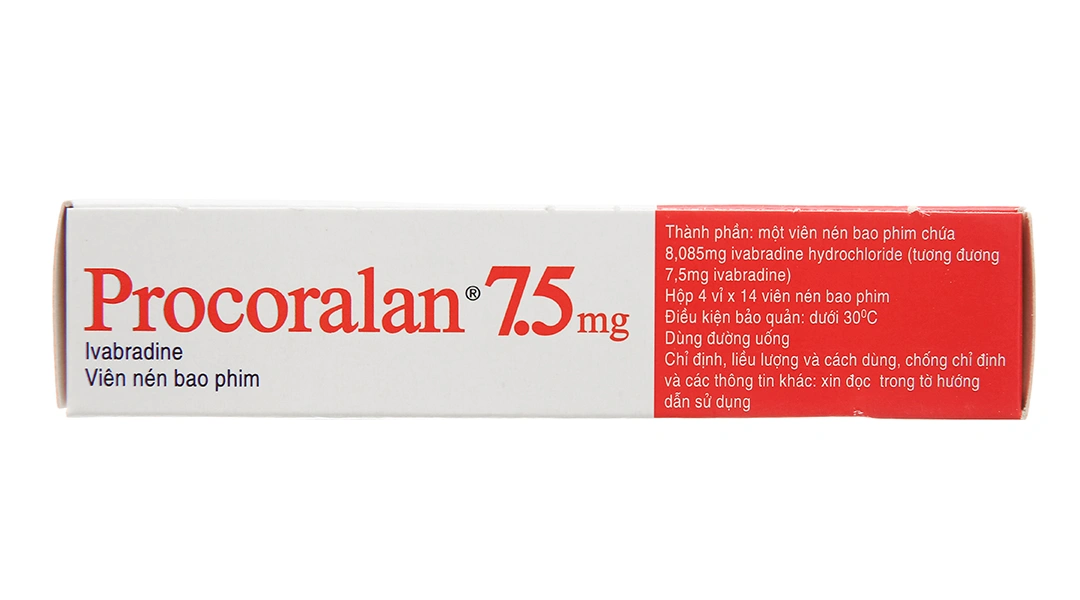 Procoralan 7.5mg trị đau thắt ngực, suy tim (4 vỉ x 14 viên) - 2