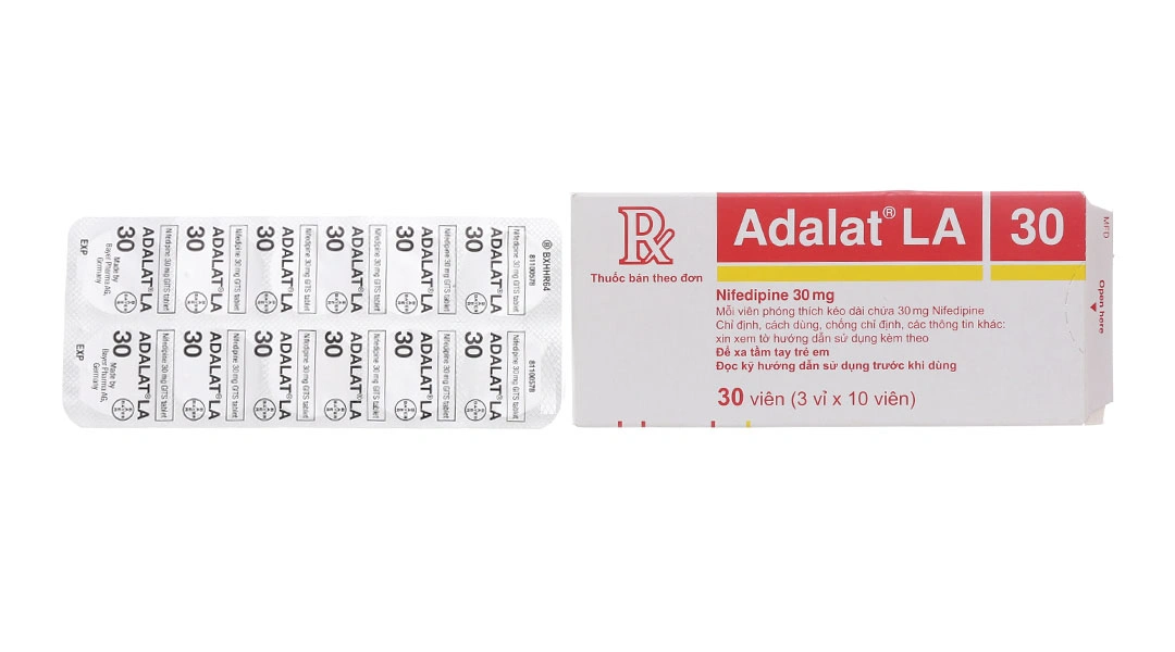 Adalat LA 30 trị tăng huyết áp, đau thắt ngực (3 vỉ x 10 viên) - 1