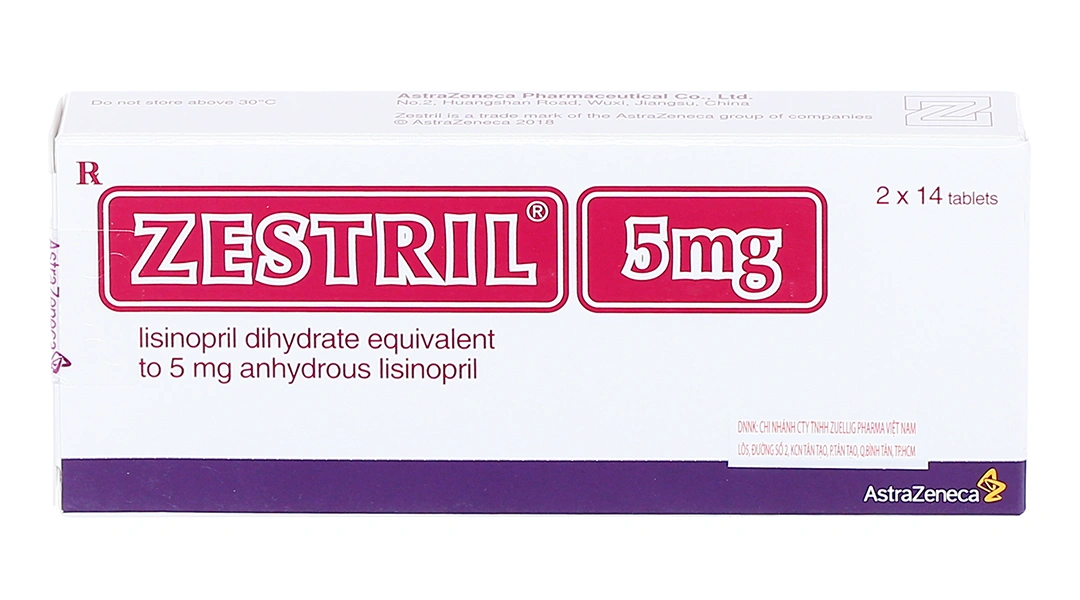Zestril 5mg trị tăng huyết áp, suy tim (2 vỉ x 14 viên) - 1