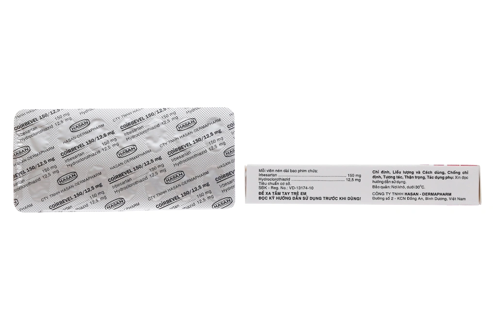 Coirbevel 150/12.5mg trị tăng huyết áp (2 vỉ x 14 viên) - 1