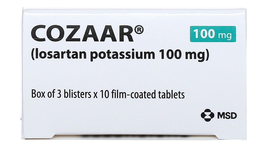 Cozaar 100mg trị tăng huyết áp, suy tim (3 vỉ x 10 viên) - 6