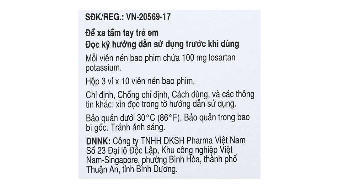 Cozaar 100mg trị tăng huyết áp, suy tim (3 vỉ x 10 viên) - 7