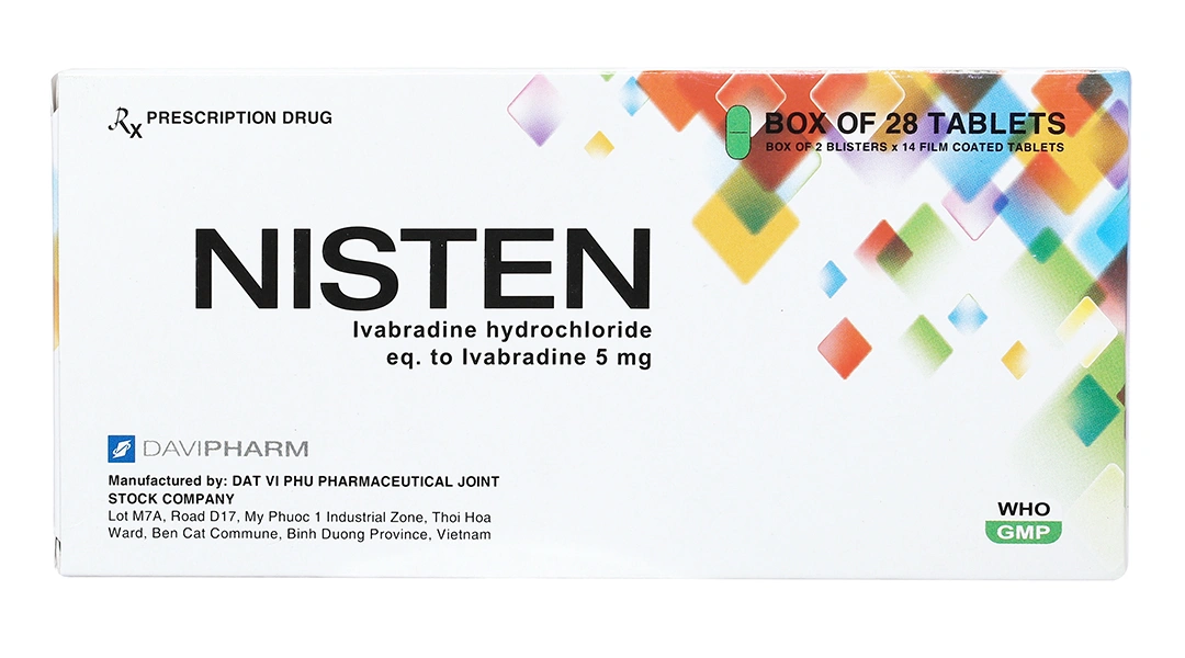 Nisten 5mg trị bệnh mạch vành, đau thắt ngực (2 vỉ x 14 viên) - 1