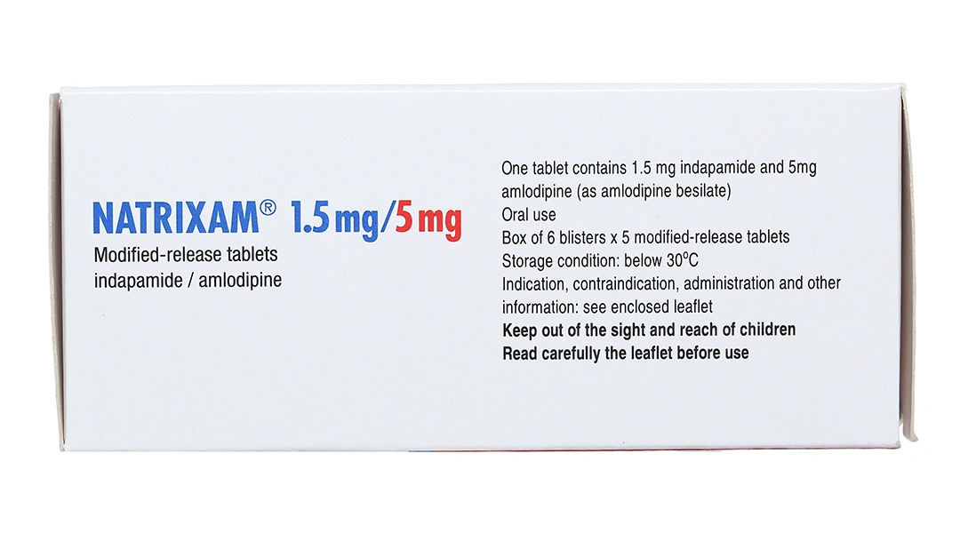Natrixam 1.5mg/5mg trị tăng huyết áp (6 vỉ x 5 viên) - 2