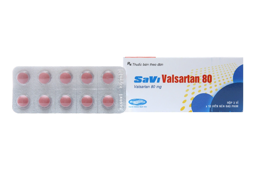 SaVi Valsartan 80 trị tăng huyết áp, suy tim (3 vỉ x 10 viên) - 1