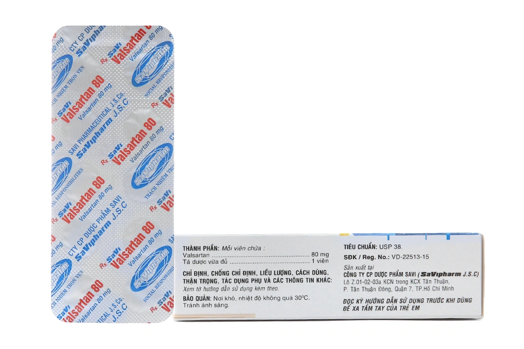 SaVi Valsartan 80 trị tăng huyết áp, suy tim (3 vỉ x 10 viên) - 2