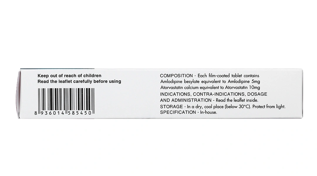 Zoamco-A 5mg/10mg trị tăng huyết áp và phòng đau thắt ngực ổn định (2 vỉ x 10 viên) - 3