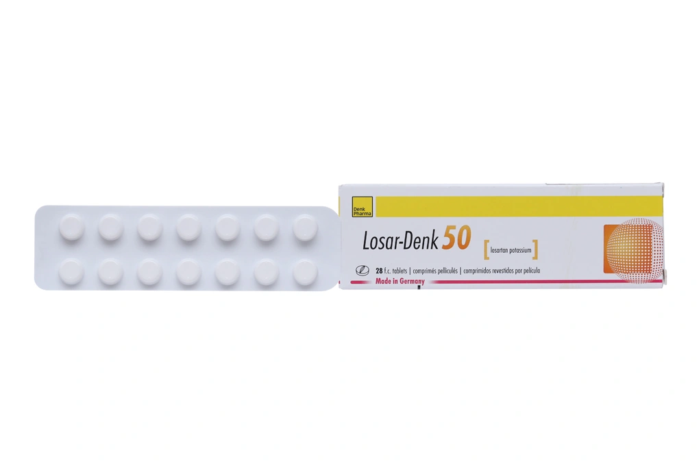 Losar-Denk 50 trị tăng huyết áp, suy tim (2 vỉ x 14 viên) - 1