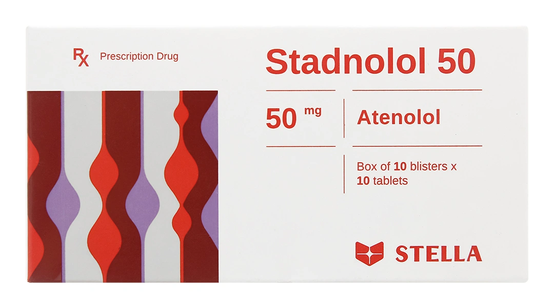 Stadnolol 50 trị tăng huyết áp, đau thắt ngực (10 vỉ x 10 viên) - 1