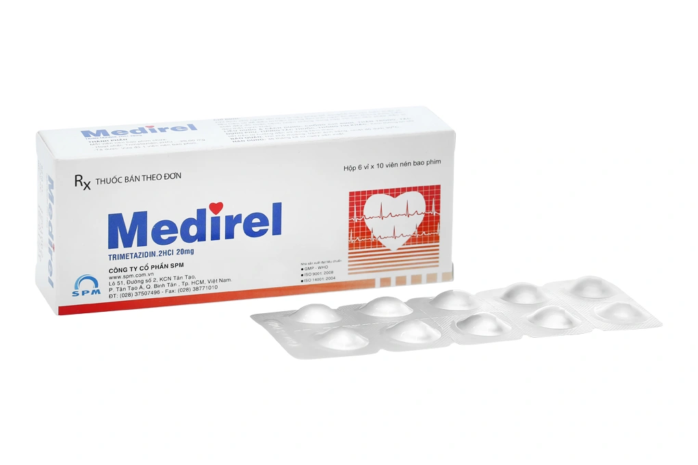 Medirel 20mg trị đau thắt ngực (6 vỉ x 10 viên) - 