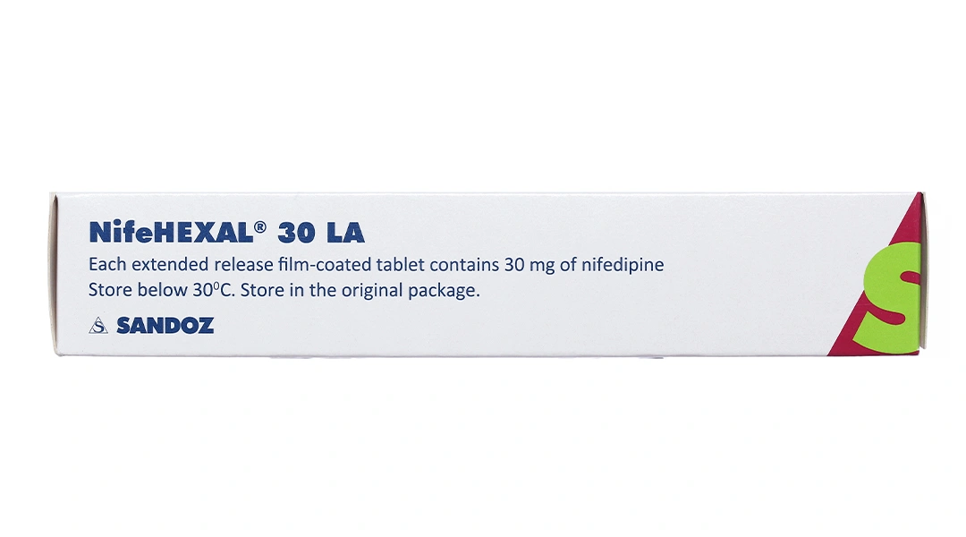 NifeHEXAL 30 LA trị tăng huyết áp, dự phòng trị đau thắt ngực (3 vỉ x 10 viên) - 2