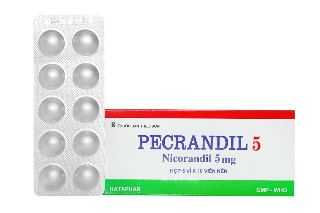 Pecrandil 5mg Hà Tây trị đau thắt ngực (6 vỉ x 10 viên) - 1