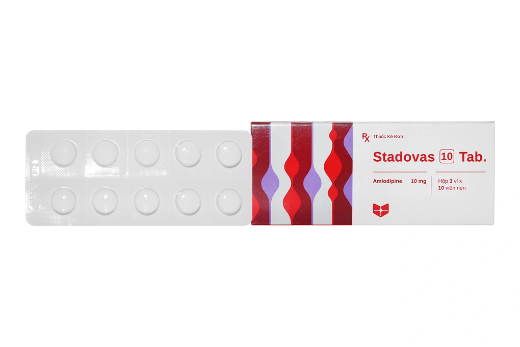Stadovas 10 Tab trị tăng huyết áp, đau thắt ngực (3 vỉ x 10 viên) - 1