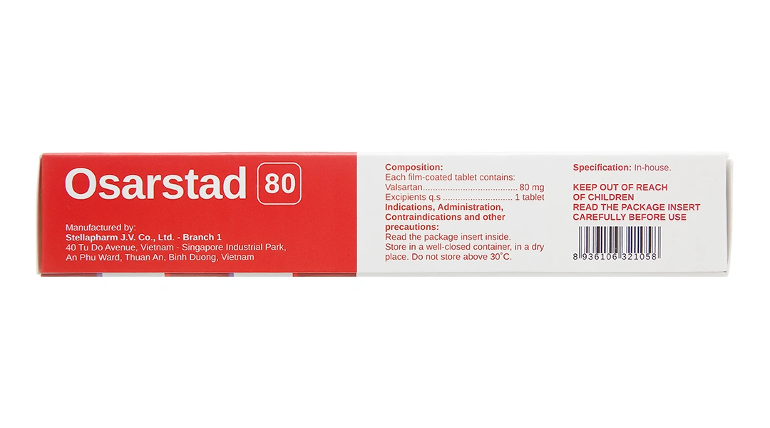 Osarstad 80 trị tăng huyết áp, suy tim (3 vỉ x 10 viên) - 3