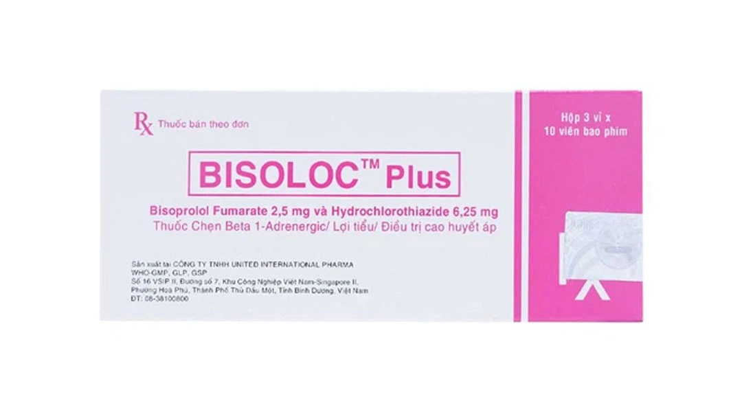 Bisoloc Plus trị tăng huyết áp (3 vỉ x 10 viên) - 
