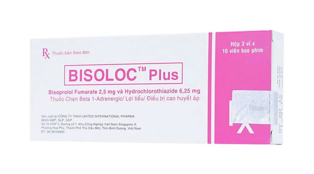 Bisoloc Plus trị tăng huyết áp (3 vỉ x 10 viên) - 1