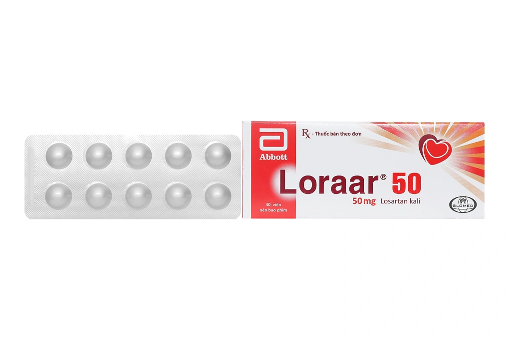 Loraar 50 trị tăng huyết áp (3 vỉ x 10 viên) - 