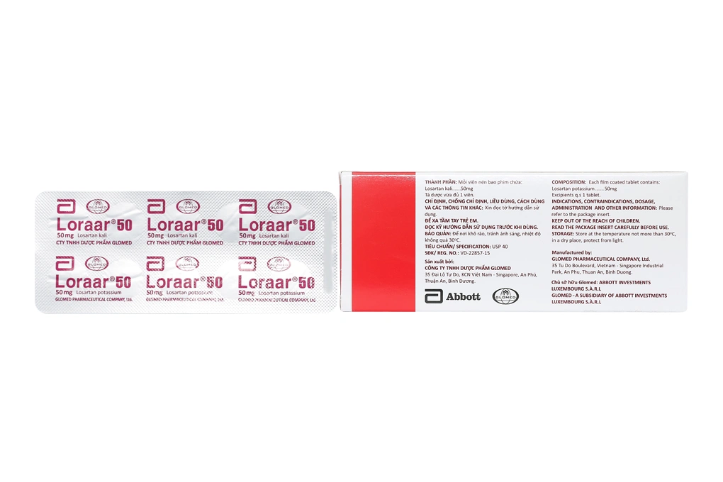 Loraar 50 trị tăng huyết áp (3 vỉ x 10 viên) - 1