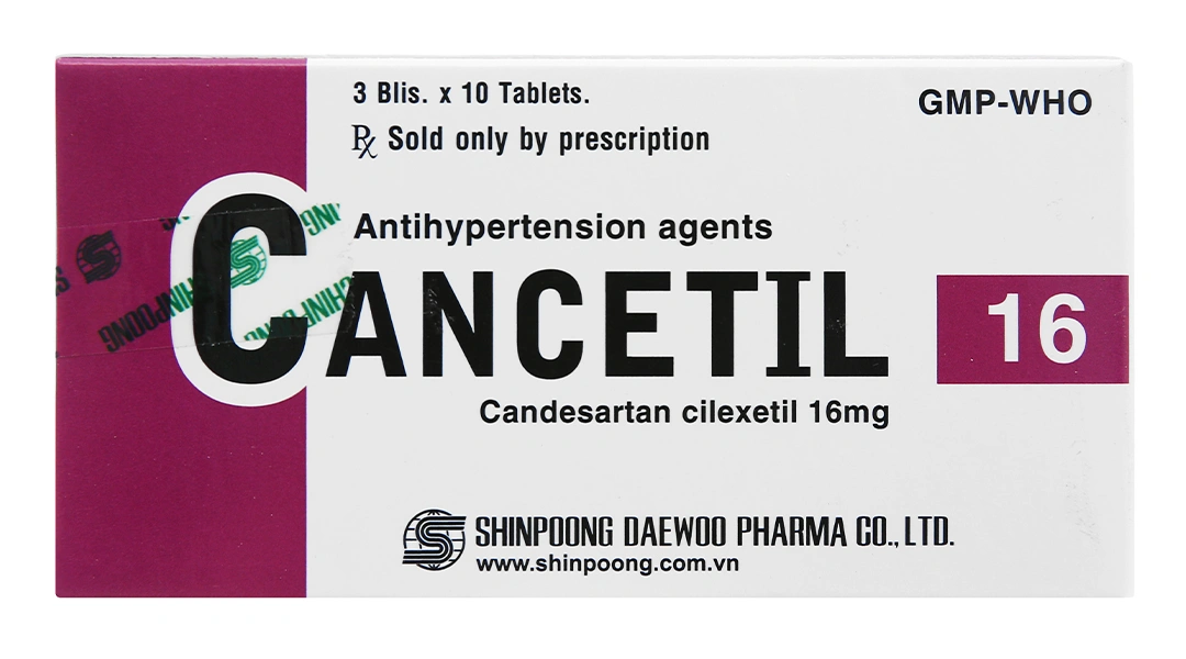 Cancetil 16mg trị tăng huyết áp, suy tim (3 vỉ x 10 viên) - 4