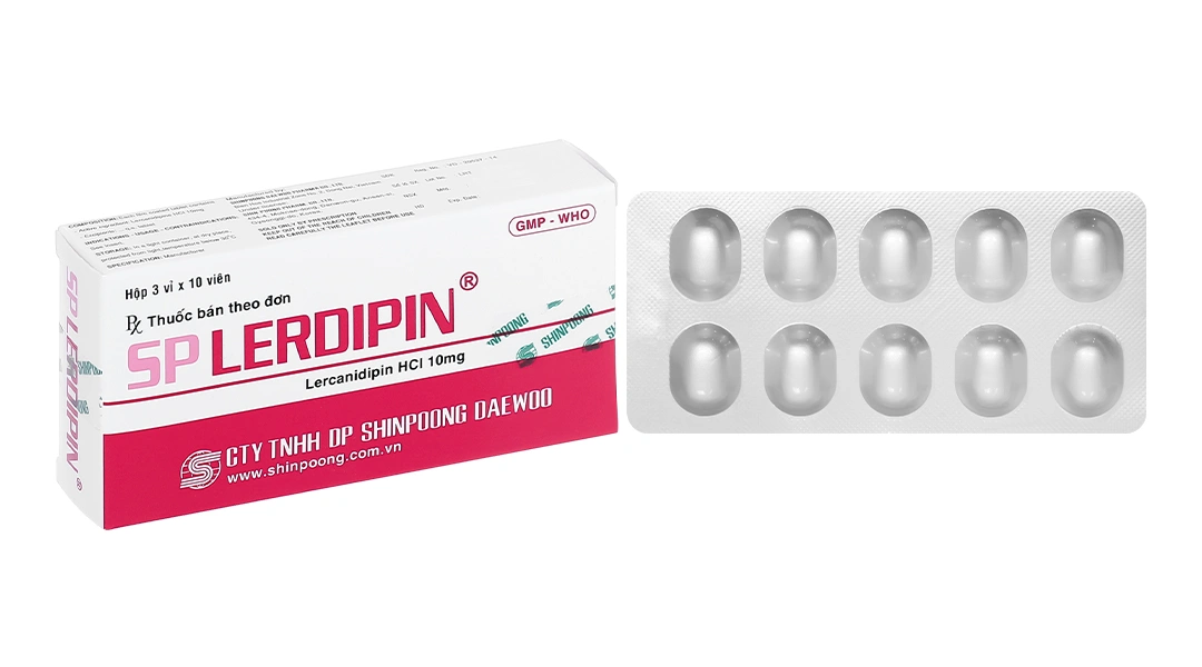 SP Lerdipin 10mg trị tăng huyết áp (3 vỉ x 10 viên) - 