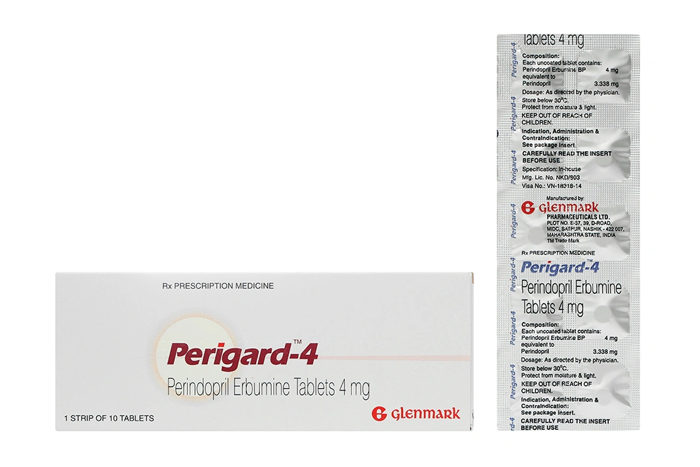 Perigard-4 trị tăng huyết áp (1 vỉ x 10 viên) - 