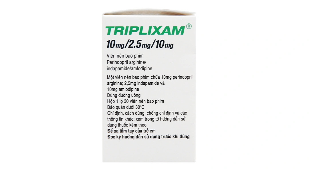 Triplixam 10mg/2.5mg/10mg trị tăng huyết áp lọ 30 viên - 3