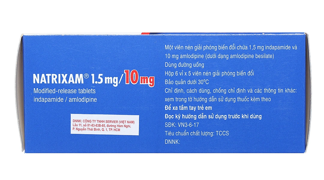 Natrixam 1.5mg/10mg trị tăng huyết áp (6 vỉ x 5 viên) - 4