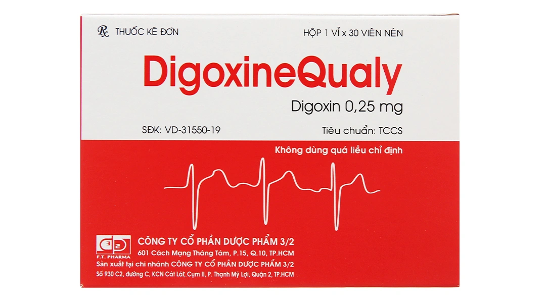 DigoxineQualy 0.25mg trị suy tim (1 vỉ x 30 viên) - 1