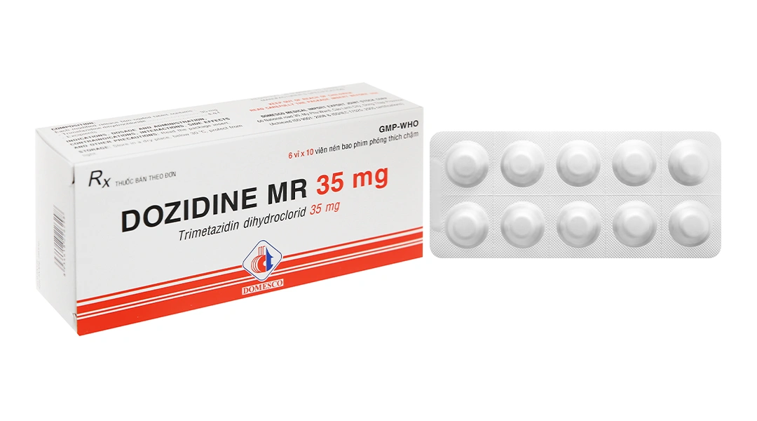 Dozidine MR 35mg trị đau thắt ngực (6 vỉ x 10 viên) - 