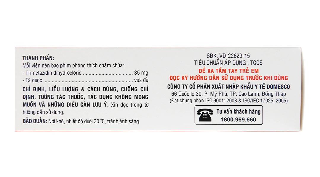 Dozidine MR 35mg trị đau thắt ngực (6 vỉ x 10 viên) - 3
