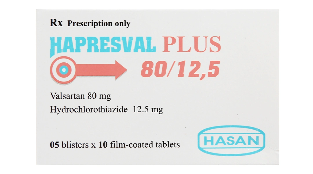 Hapresval Plus 80/12.5 trị tăng huyết áp vô căn (5 vỉ x 10 viên) - 1