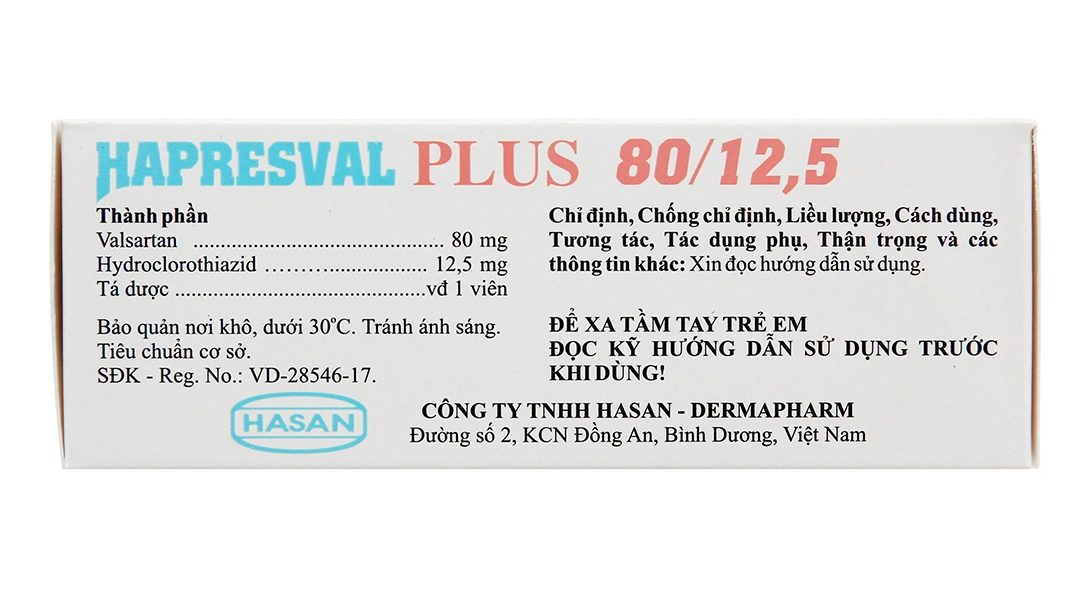 Hapresval Plus 80/12.5 trị tăng huyết áp vô căn (5 vỉ x 10 viên) - 2