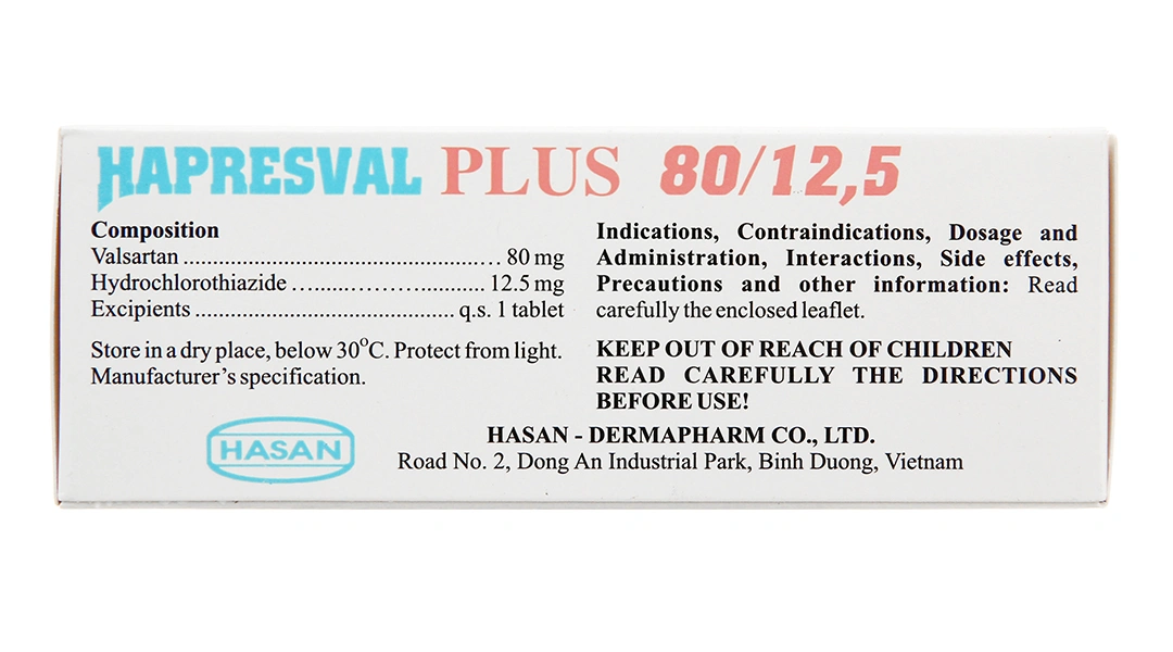 Hapresval Plus 80/12.5 trị tăng huyết áp vô căn (5 vỉ x 10 viên) - 3