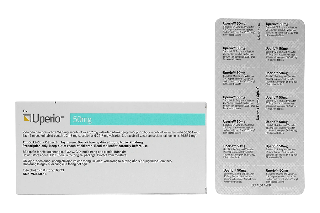 Uperio 50mg trị suy tim (2 vỉ x 14 viên) - 5
