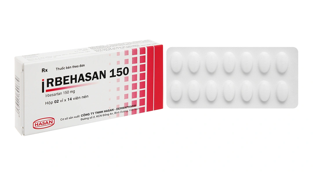 Irbehasan 150 trị tăng huyết áp (2 vỉ x 14 viên) - 