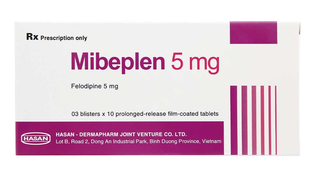 Mibeplen 5mg trị tăng huyết áp, đau thắt ngực (3 vỉ x 10 viên) - 2