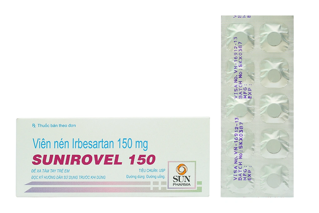 Sunirovel 150 trị tăng huyết áp (5 vỉ x 10 viên) - 1