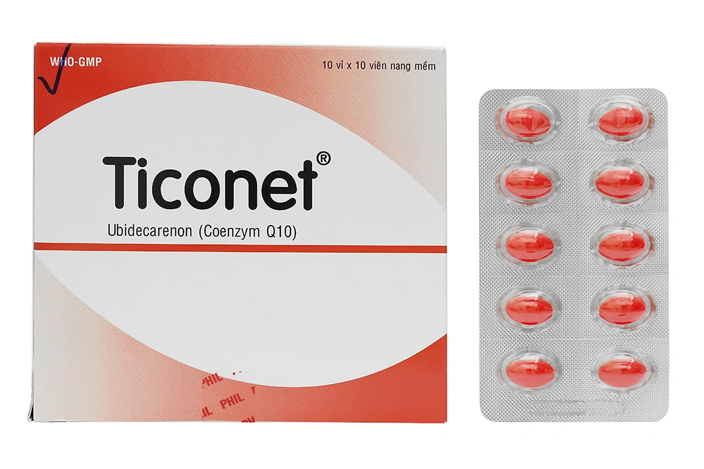 Ticonet 30mg hỗ trợ duy trì sức khỏe tim mạch (10 vỉ x 10 viên) - 