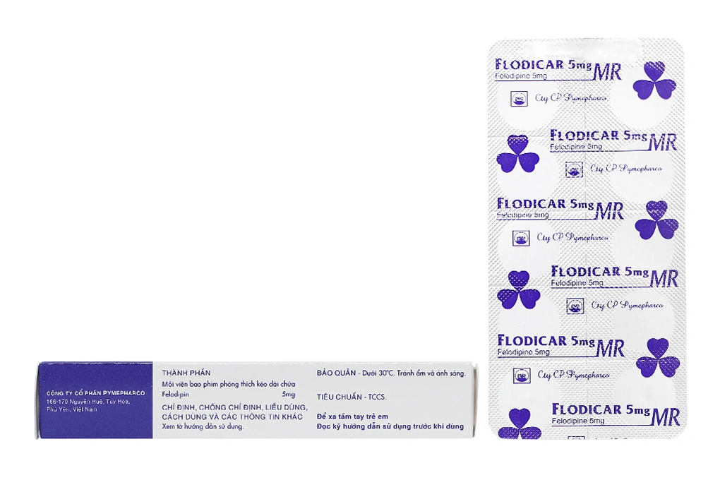 Flodicar 5mg MR trị tăng huyết áp, đau thắt ngực (3 vỉ x 10 viên) - 4